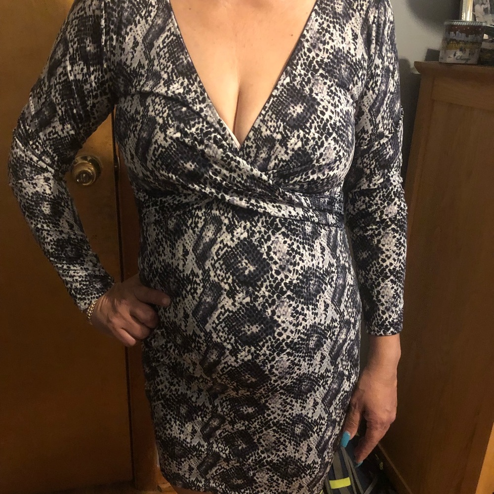 H&M snake print dress